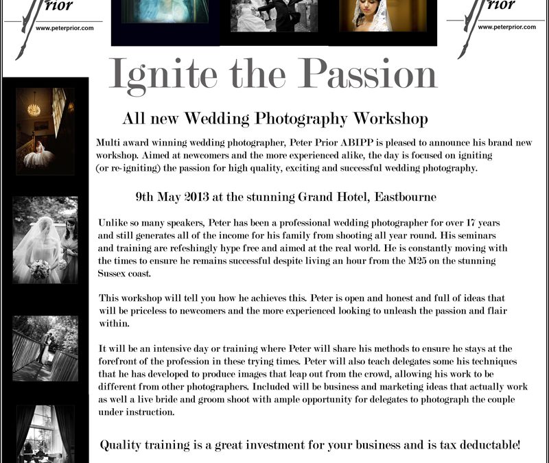Wedding Photography Workshop Announced
